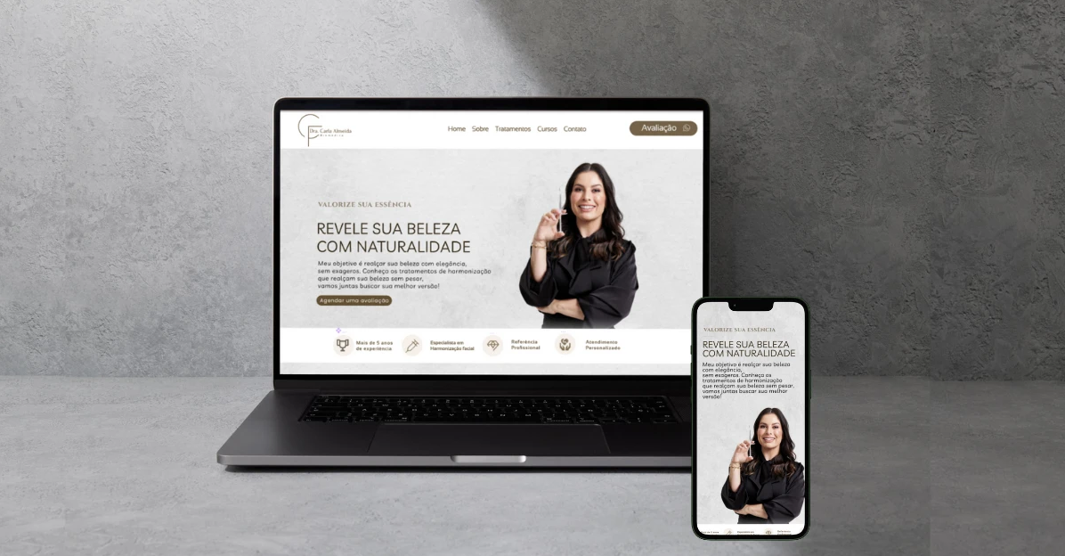 Projeto de web design desenvolvido pela TCRIATIVE — destaque 2