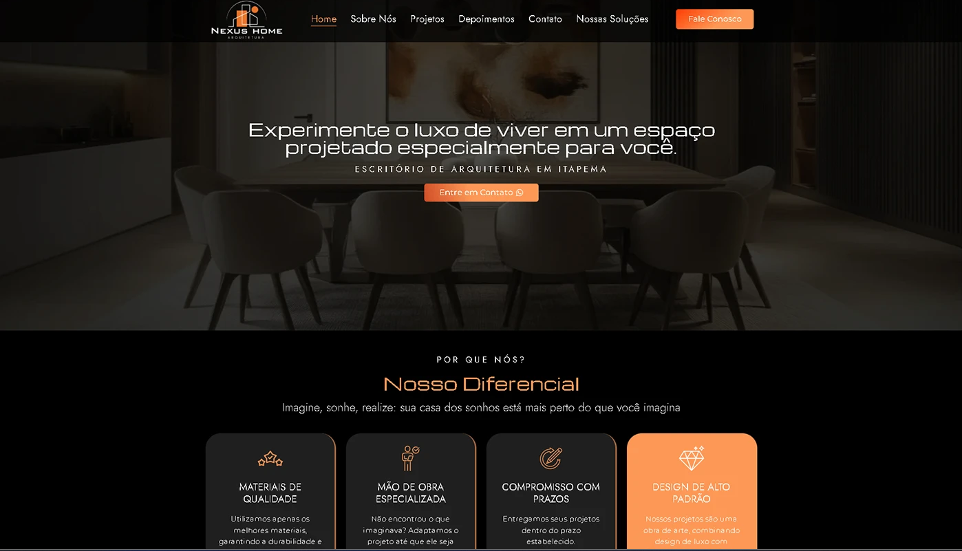 Projeto de web design desenvolvido pela TCRIATIVE — destaque 6