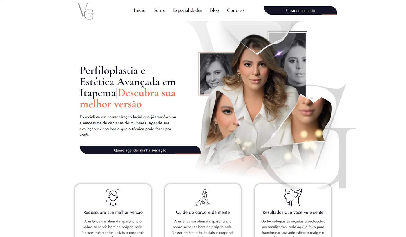 Projeto de web design desenvolvido pela TCRIATIVE — destaque 1