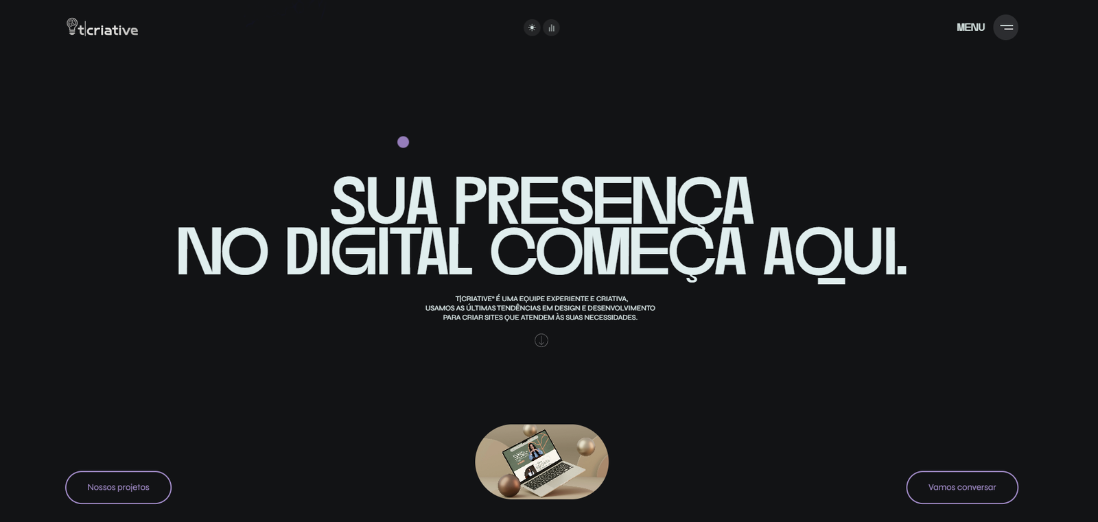 Projeto de web design desenvolvido pela TCRIATIVE — destaque 5